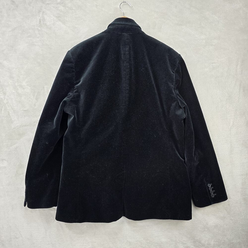 Vintage Juicy Couture Black Velvet Jacket Sz 44 Inside Print Magnificent Skull - Picture 10 of 12